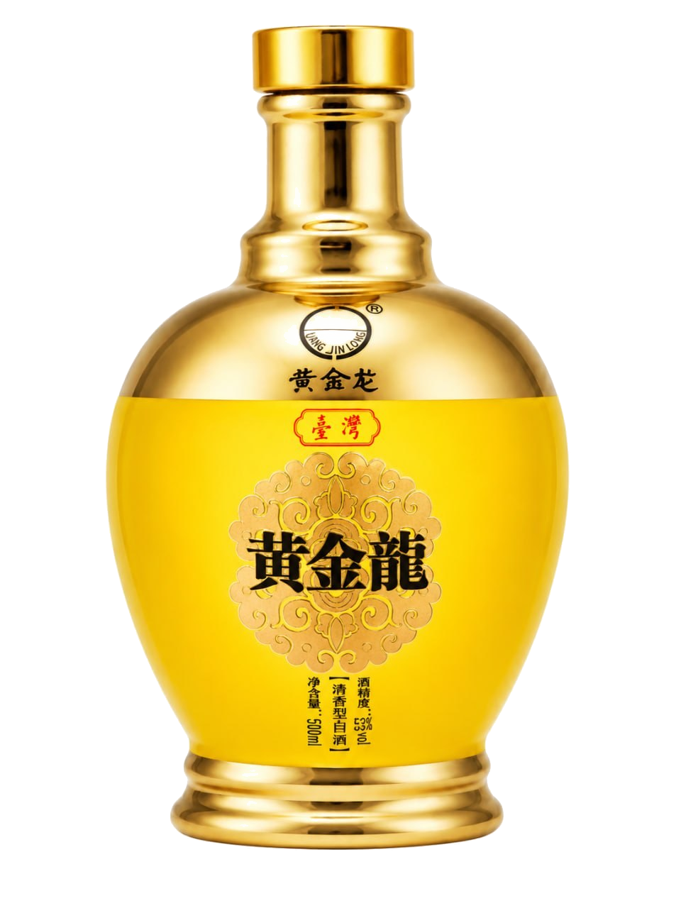 黄金龙台湾高粱酒酒瓶正面